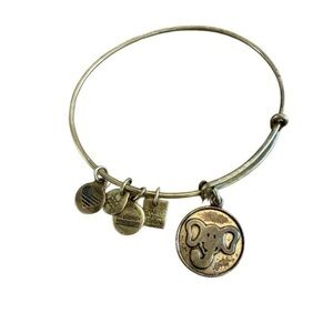 Alex and Ani Gold Elephant Charm Bracelet